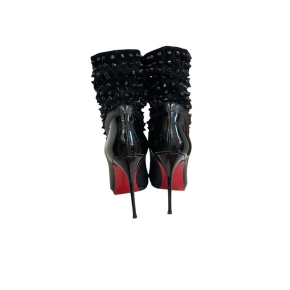 Christian Louboutin Womens Spike Wars Stiletto Booties Black Size 35 Leather - Picture 8 of 14